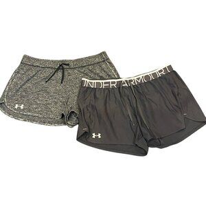 Bundle of 2 pairs of Under Armour Running/Workout Shorts Sz L Gray #69T